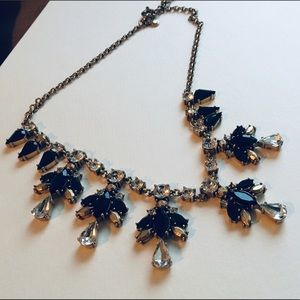J Crew black and gold statement necklace